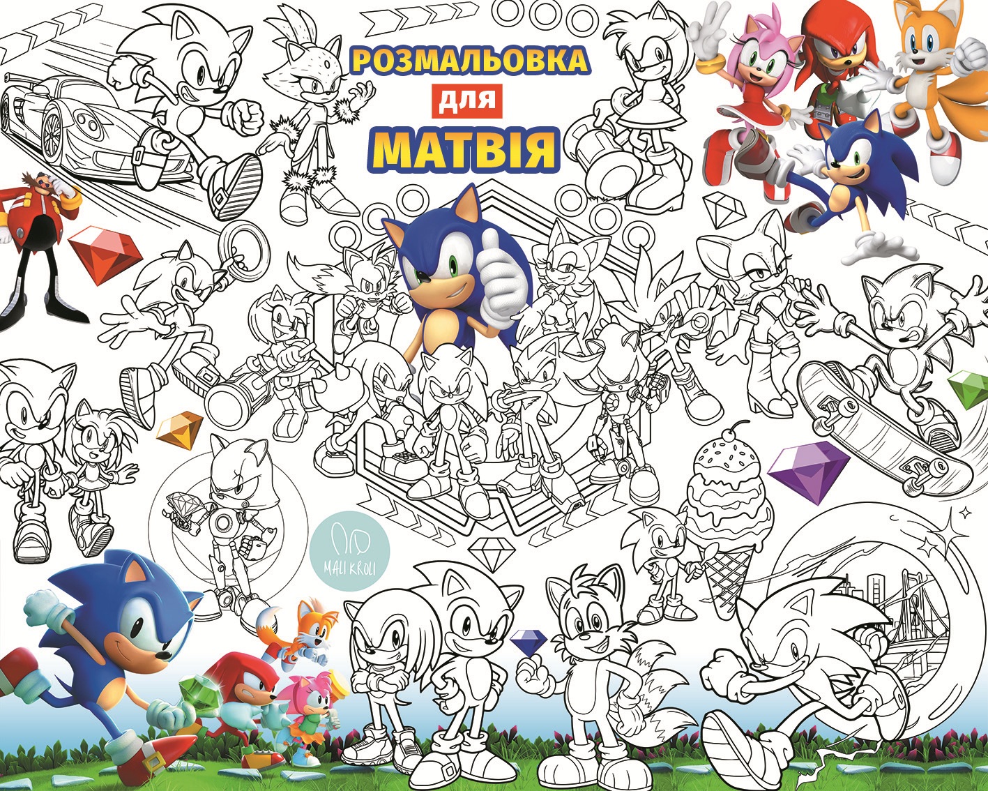 Іменна розмальовка Сонік / Sonic