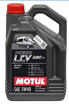 Моторна олива 5W40   Motul POWER LCV EURO+, 5л.