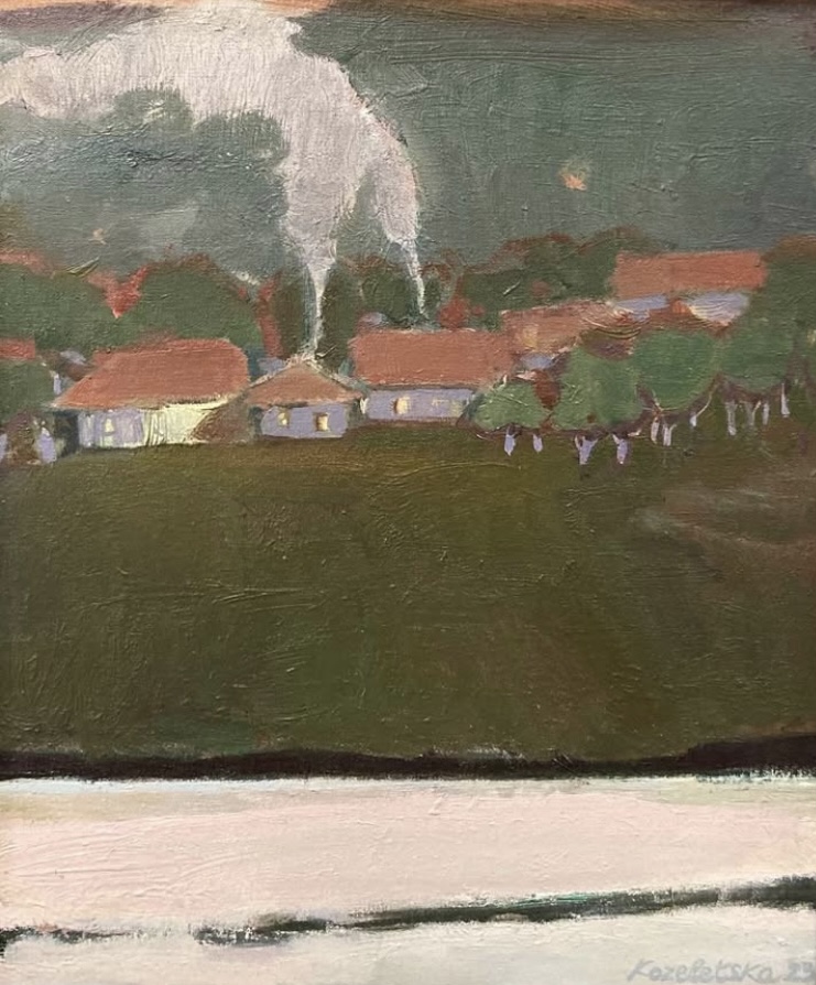 Near the source, 2022, 30x25 sm, oil on canvas