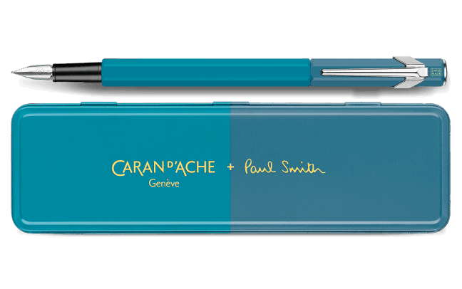 Пір'яна ручка 849™ PAUL SMITH Cyan & Steel (F) – лімітований випуск
