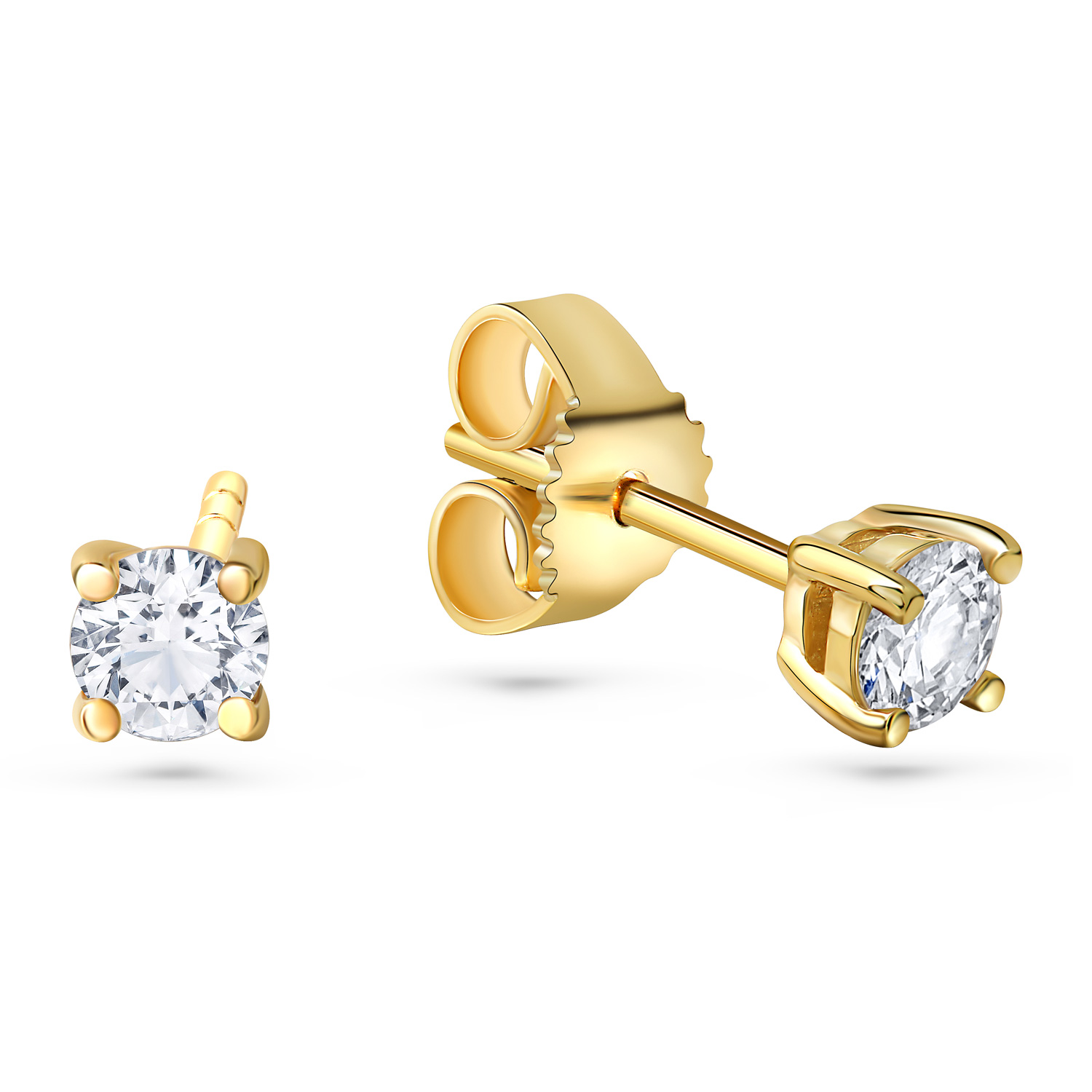 Funkelnde Ohrstecker „Pure Brilliance“ mit Lab Grown Diamanten aus 585er Gelbgold