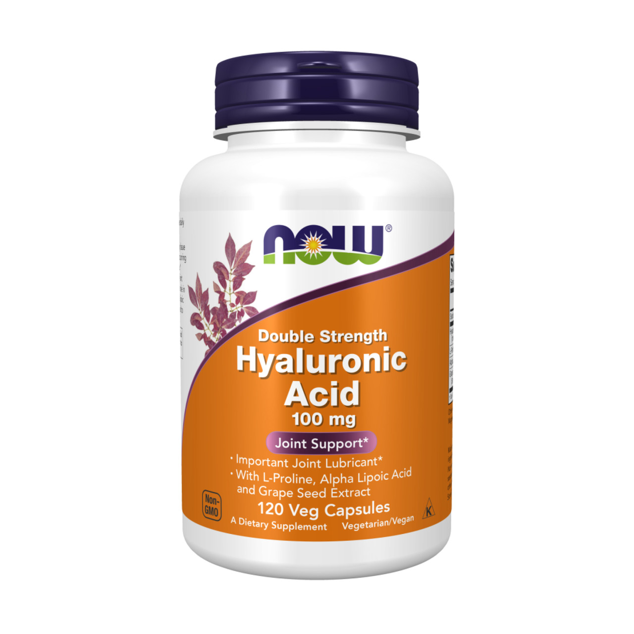 Гіалуронова кислота подвійної дії, Hyaluronic Acid Double Strength 100 mg - 120 vcaps