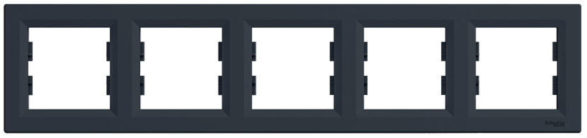 Рамка 5-постова, горизонтальна,  Asfora (6 кольорів)