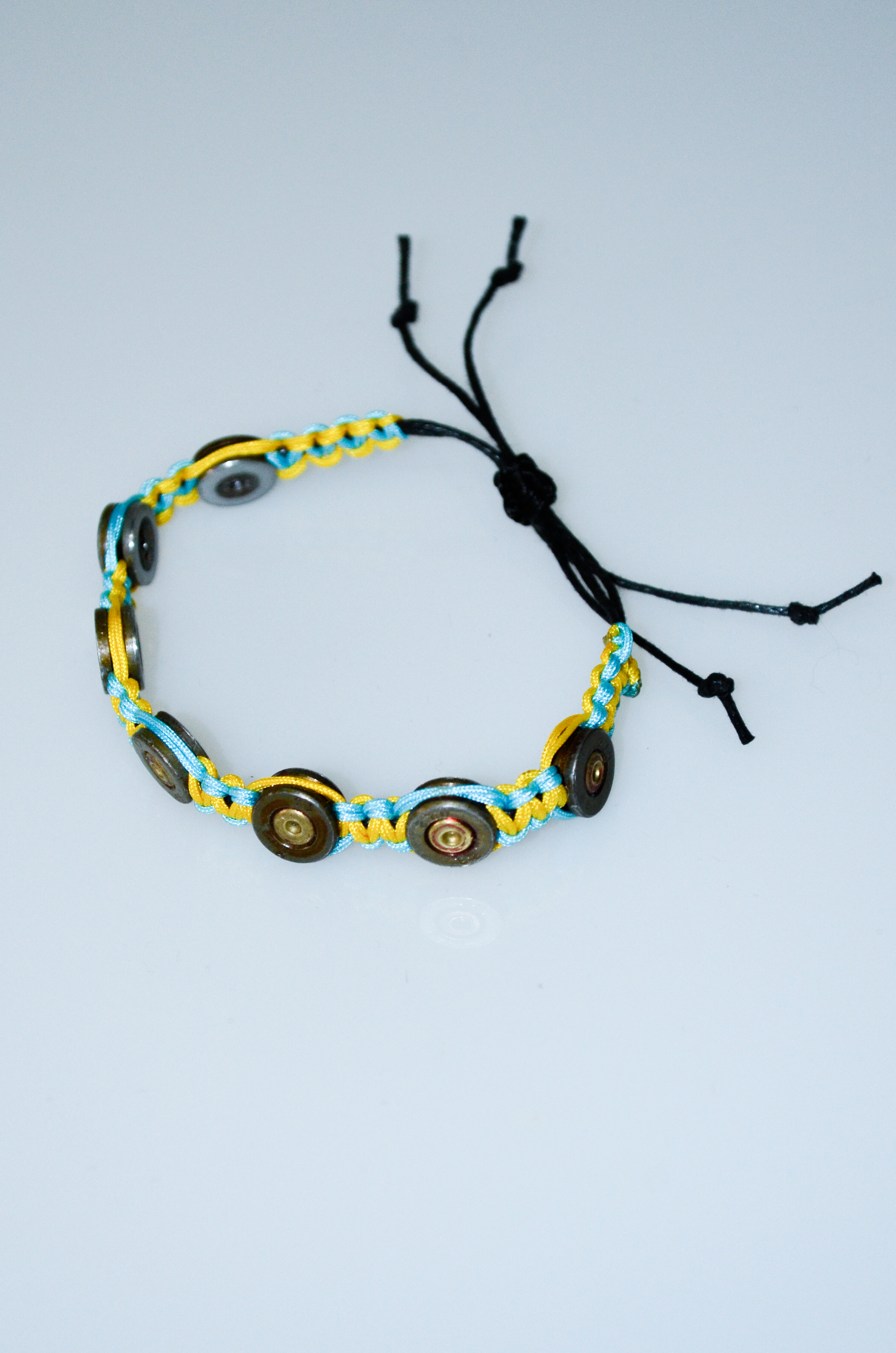 The bracelet is made of spent shell casings Glory to Ukraine