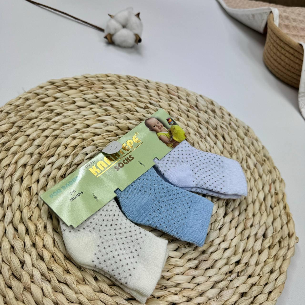 Шкарпетки для новонароджених (махра) комплект 3 пари