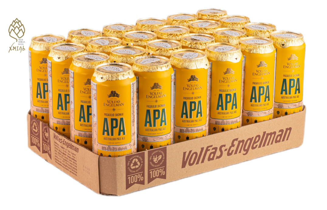 Пиво Volfas Engelman APA, 0,568 ж/б (24 шт/уп)