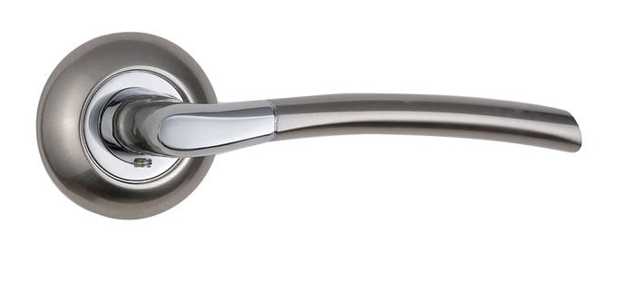 Ручка дверна SIBA Lucca матовий нікель-хром на розетці R02 