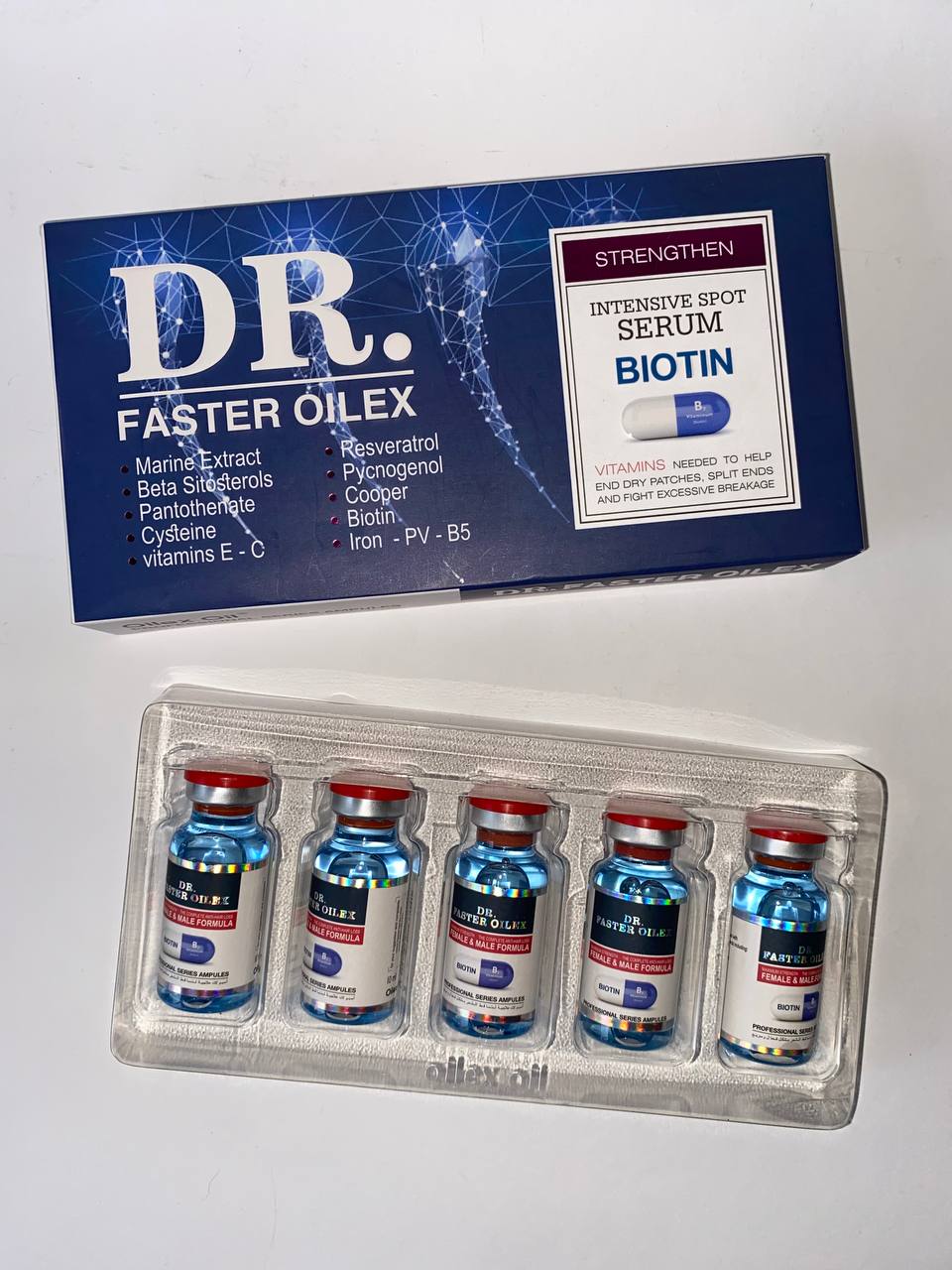 Dr Faster Oilex SERUM Biotin Зміцнююча сироватка для волосся в ампулах