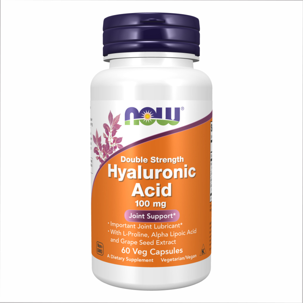 Гіалуронова кислота подвійної дії, Hyaluronic Acid 100mg 2X Plus - 60 vcaps