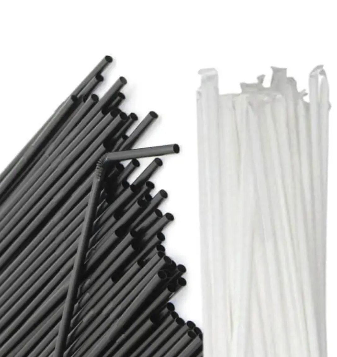 Трубочка "Гофра" Чорна в індивідуальному пакуванні, 1000 шт