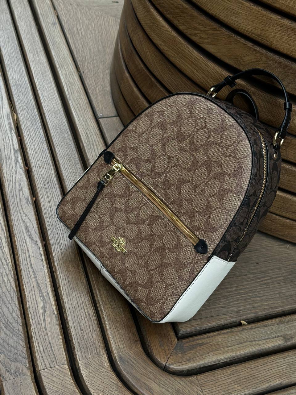 Coach Large Court Backpack In Signature Canvas