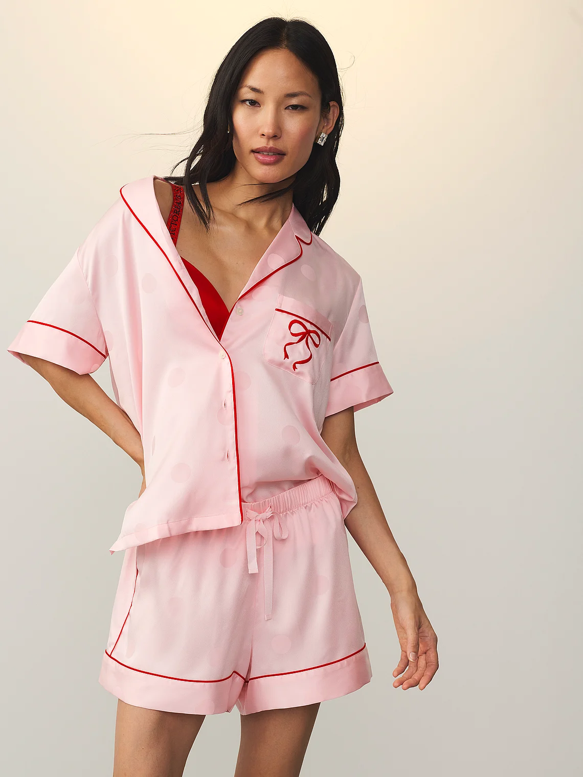 Піжама сатинова шортами SATIN SHORT PYJAMA SET