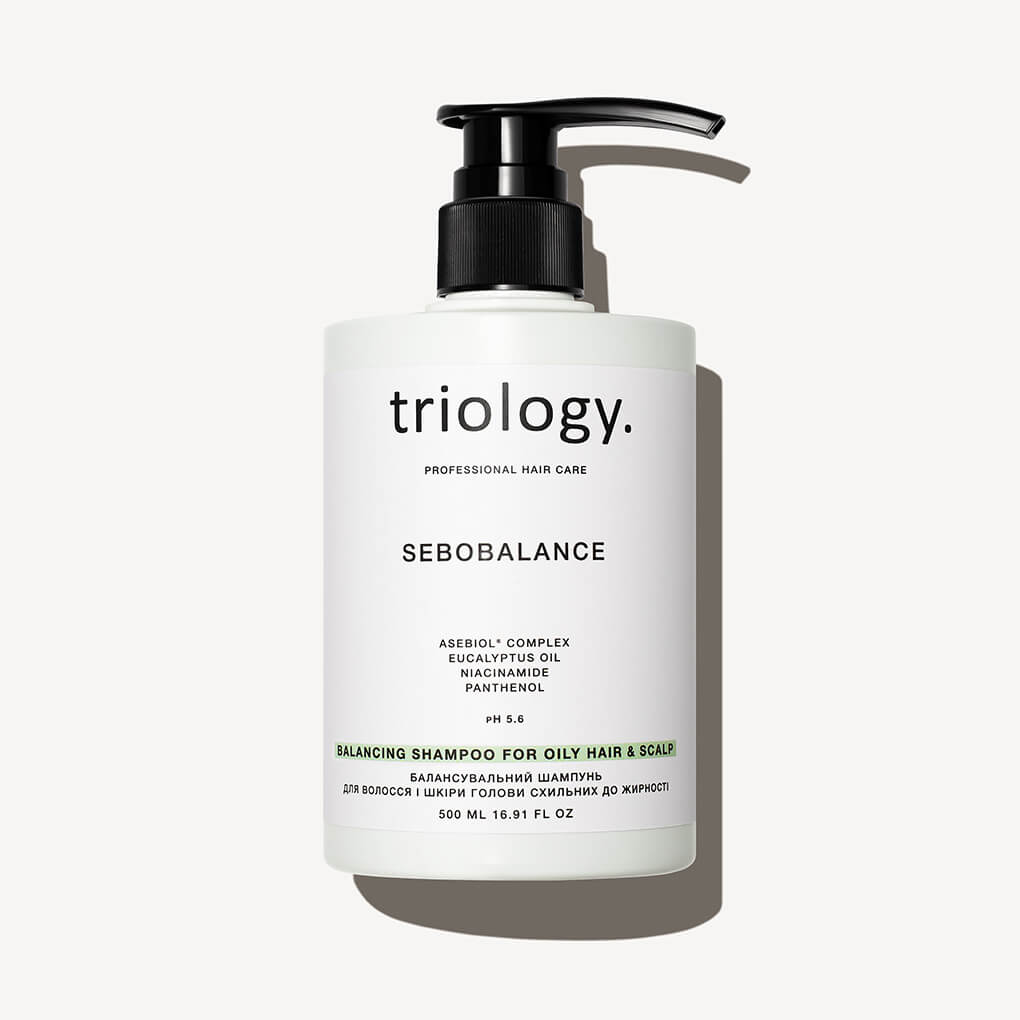 Балансувальний шампунь для волосся і шкіри голови схильних до жирності Sebobalance Triology. 500 мл