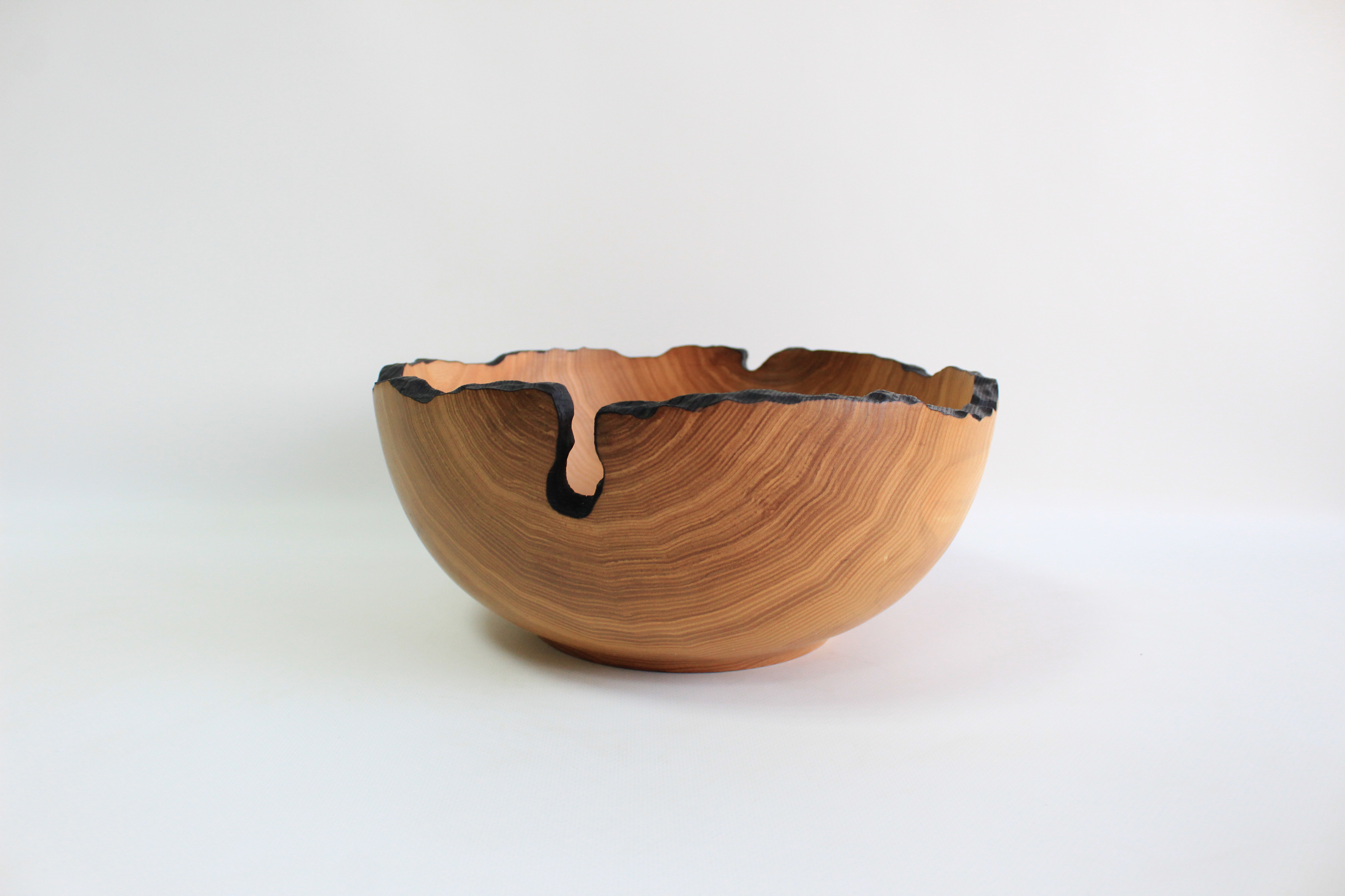 Wooden fruit bowl, salad dinnerware handmade