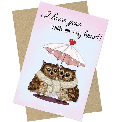 Листівка «I love you with all my heart»