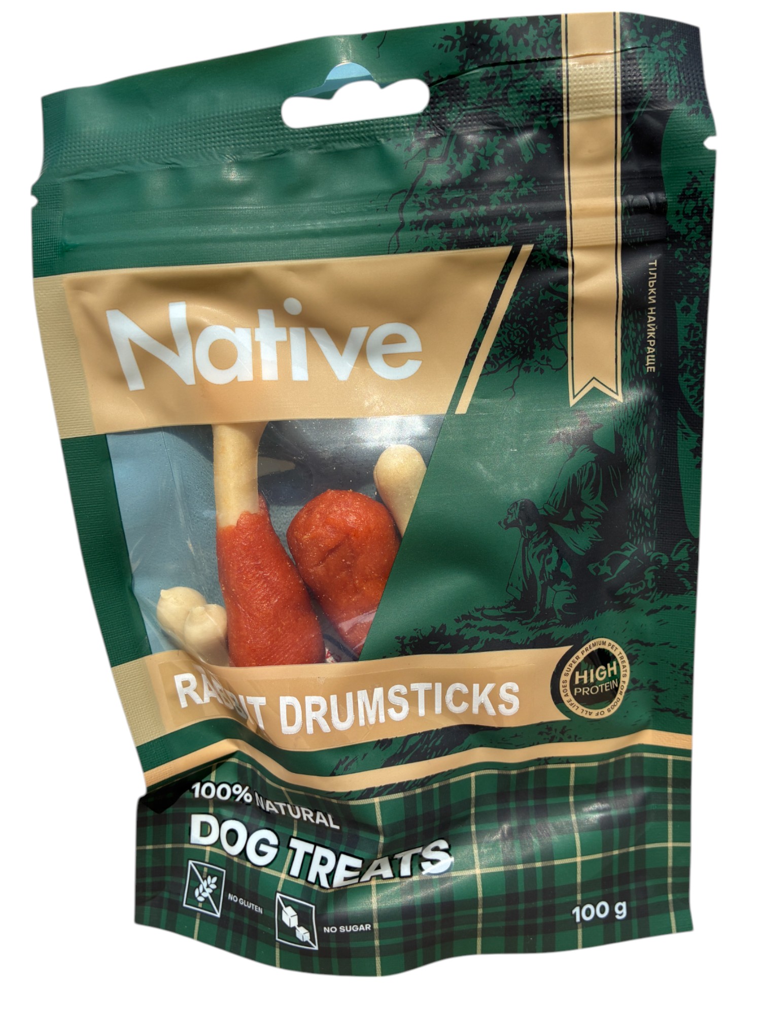 Native Dog Treats Rabbit Legs Ласощі для собак. Ласощі для собак. Кролячі палички 100г