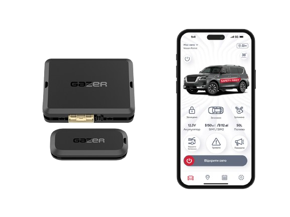 Автосигналізація Gazer S5 Cross (4G LTE + GPS + BT + Реле)