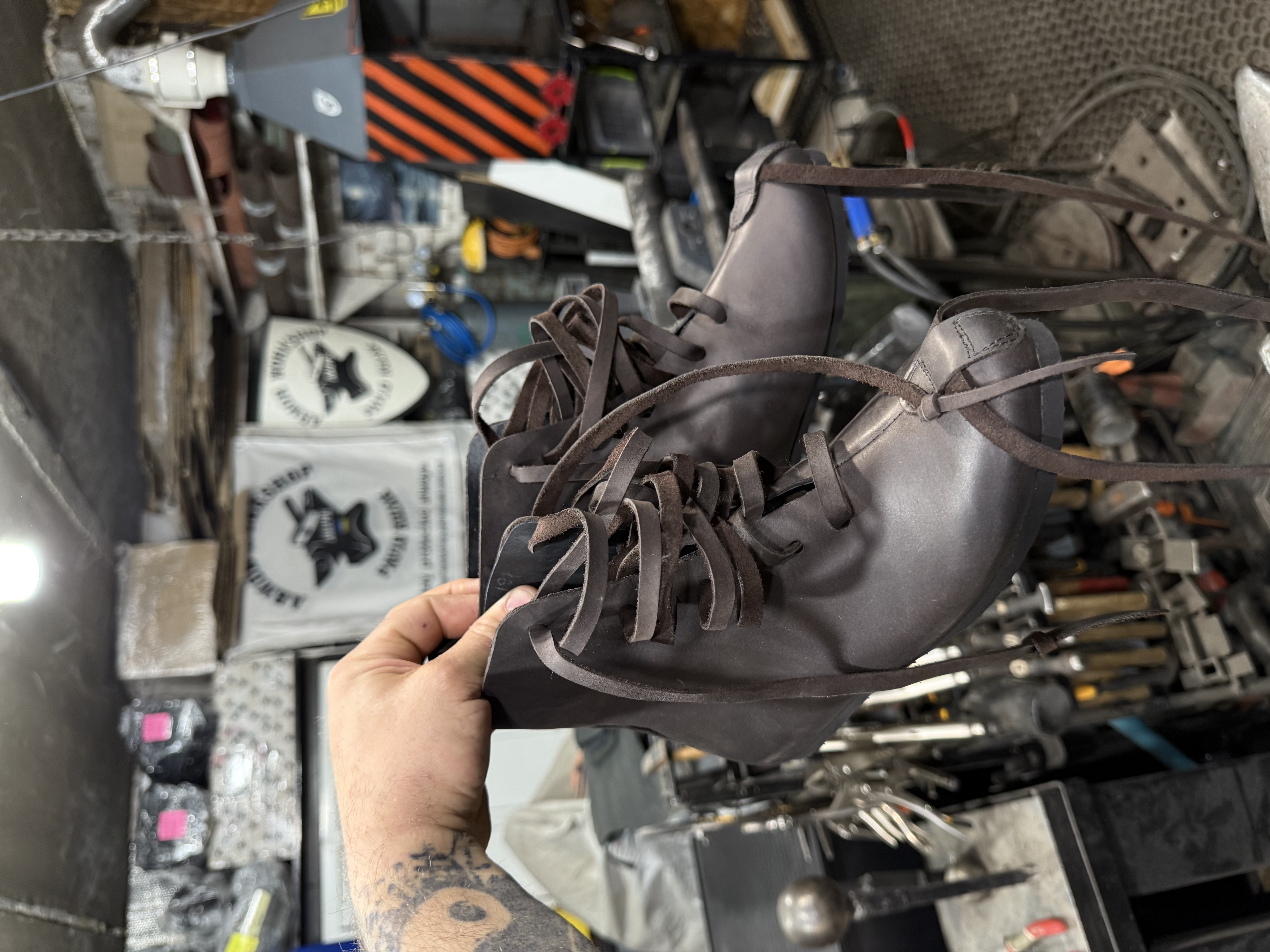Leather shoes “boots brown”