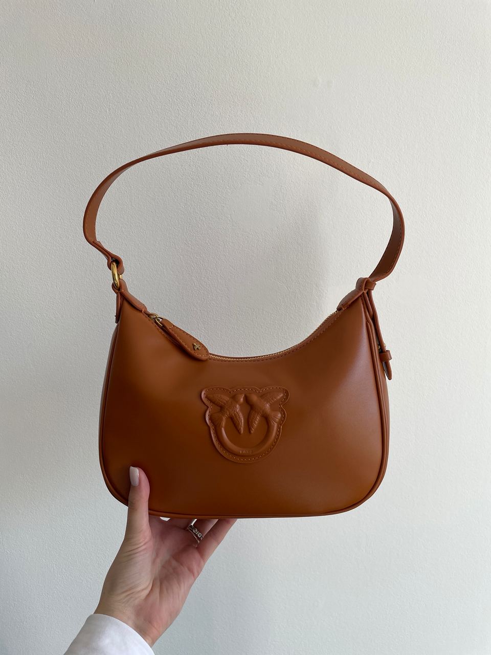Pinko Half Moon Bag Simply Ginger With Leather Buckle