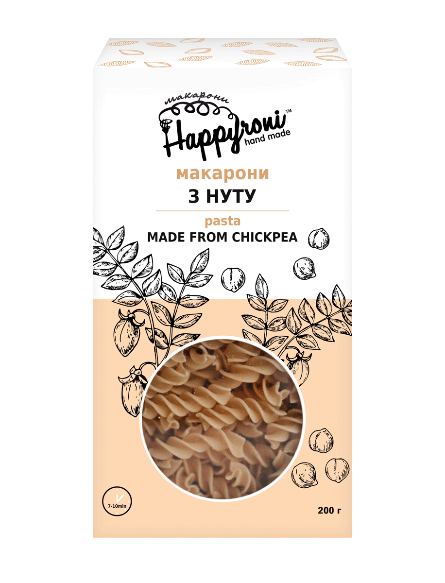 Спіральки з нуту - Happyroni, 200 г