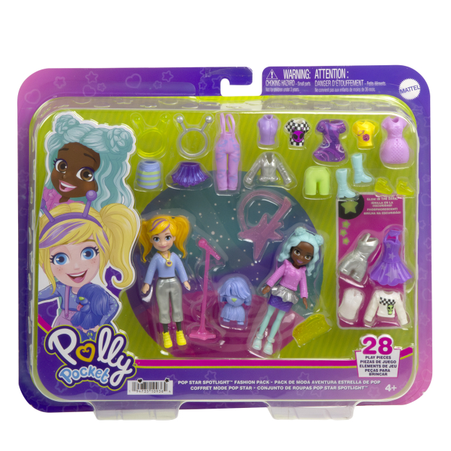 Ігровий набір Polly Pocket Модний гардероб для двох Поп-зірка (HNF51/3)