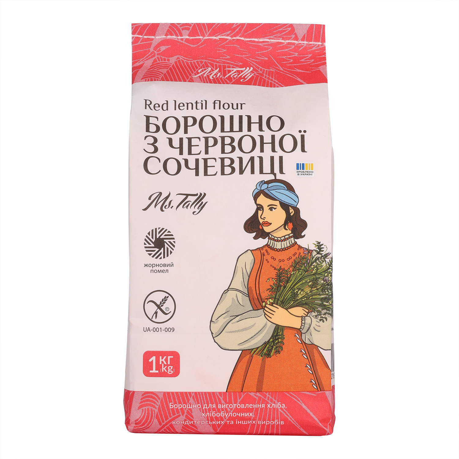 Борошно з червоної сочевиці - Ms. Tally, 1000 г