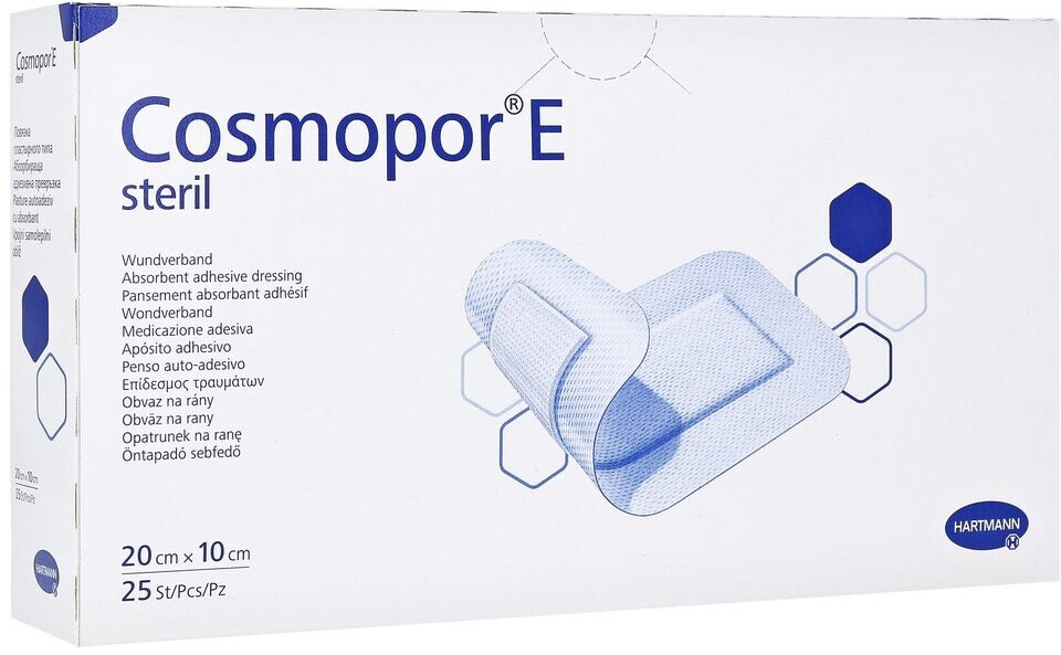 20×10см.Cosmopor E стерильна пов'язка для ран та порізів 1шт.