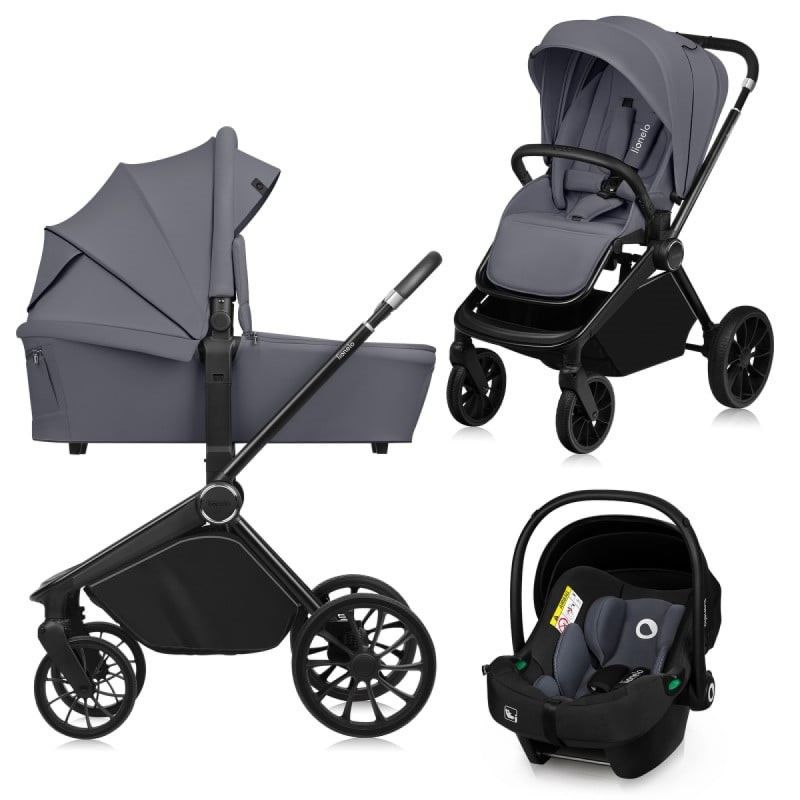 Коляска 3 в 1 Lionelo Mika Plus Grey Stone