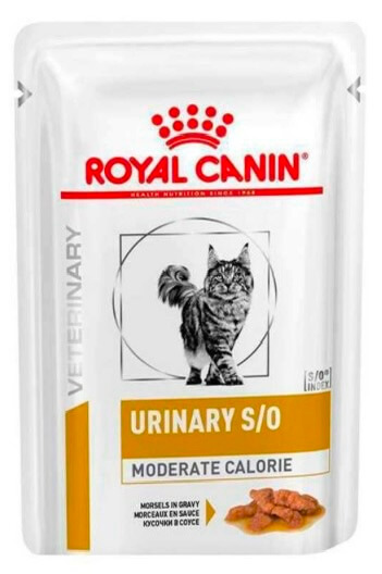 Роял Канін консерва д/котів URINARY S/O MODERATE CALORIE CAT (шматочки у соусі) 0.85г.