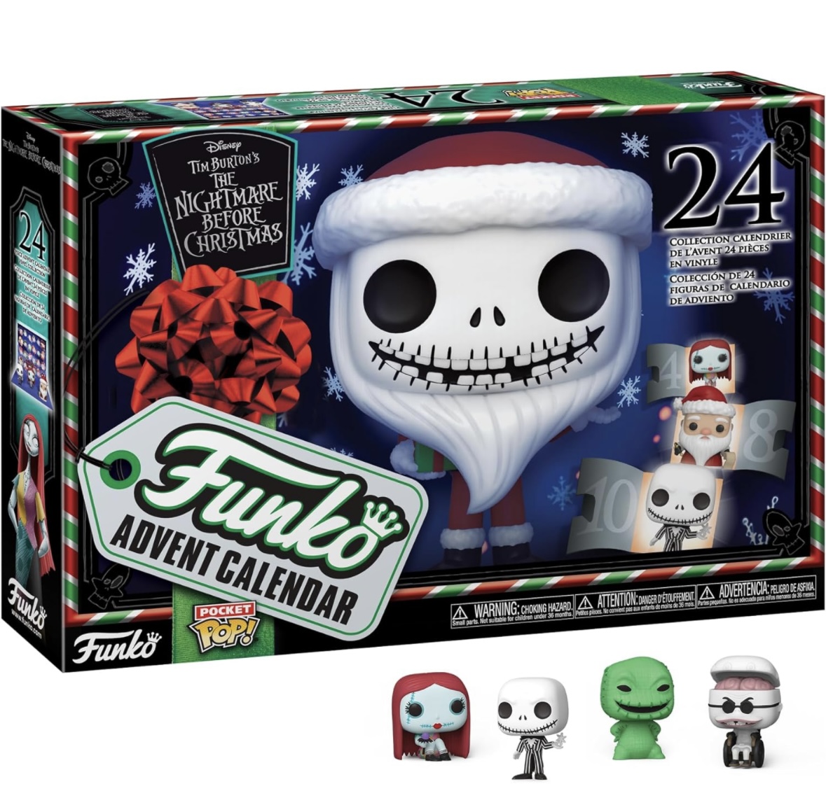 Funko Advent Calendar: the Nightmare Before Christmas - Jack Skellington - (the Nightmare Before Christmas) - Disney: the Nightmare Before Christmas - 24 Days Of Surprise - Mystery Box - Gift Idea