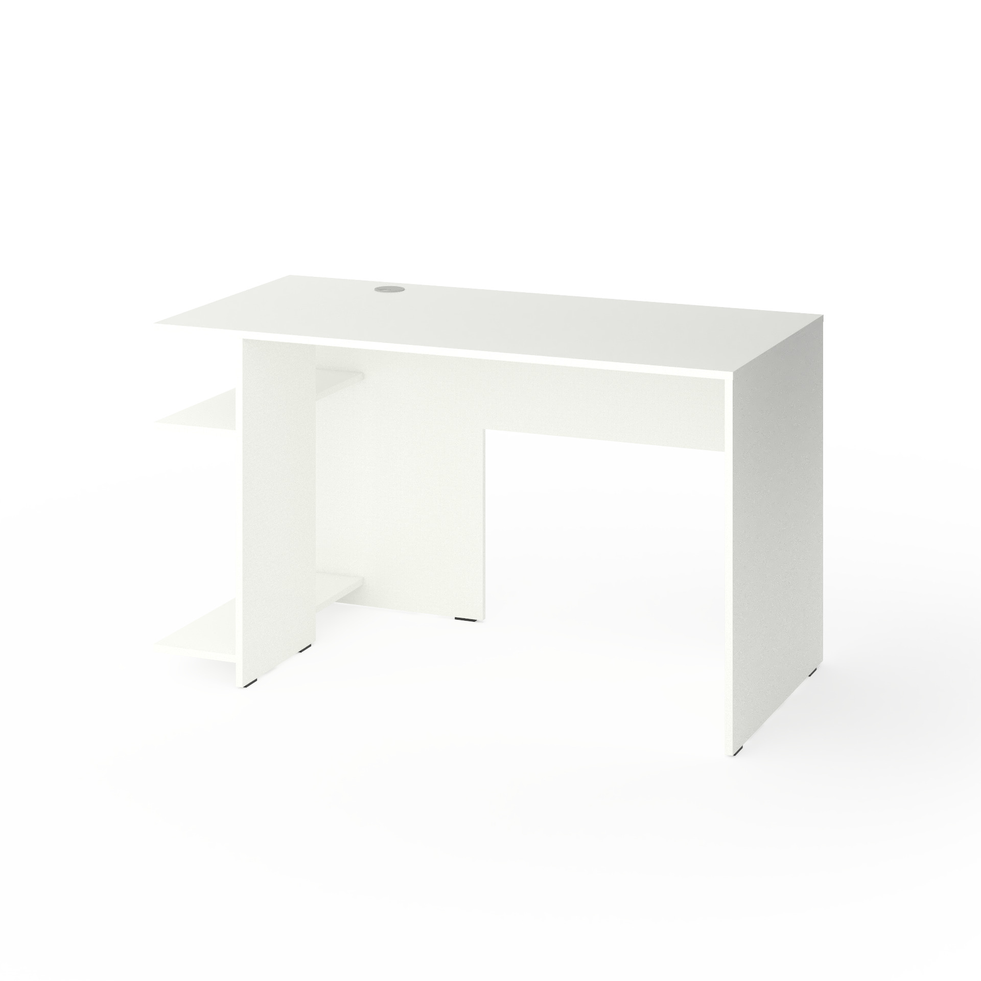 Стіл письмовий з полицями MB010W 1300/650/760 мм., колір білий сніг