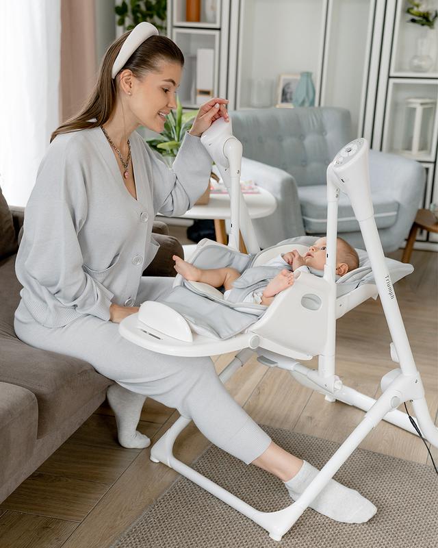 Стульчик-качели CARRELLO Triumph CRL-10302 Grey / Cloud Grey сенсорна панель