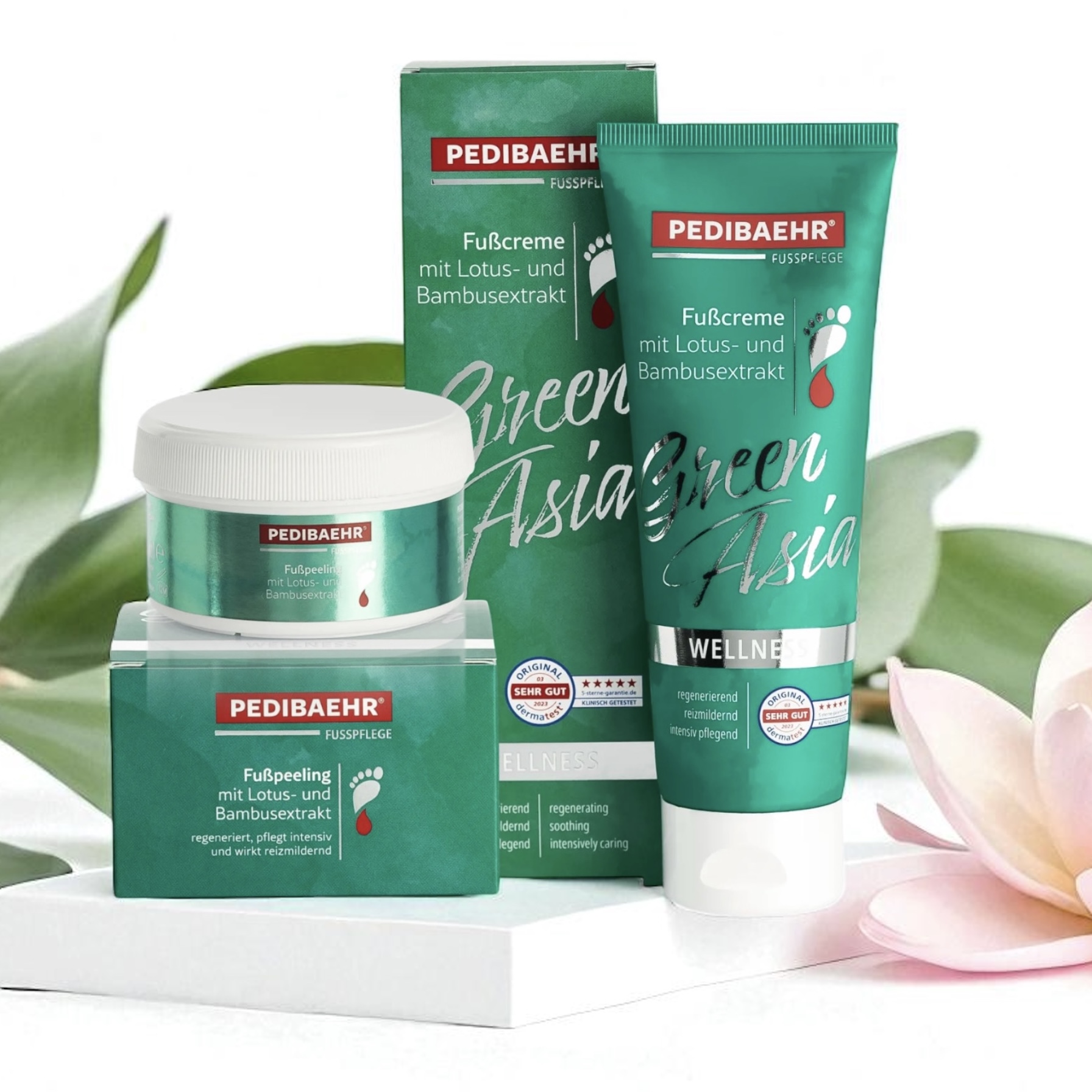 Набір для глибокого зволоження та регенерації шкіри Green Asia, крем + пілінг 125 мл