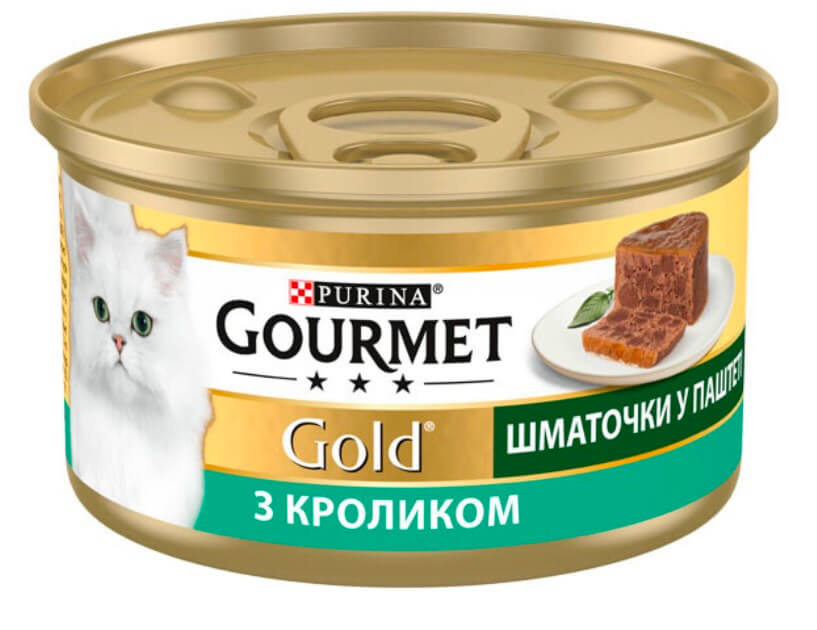 ГурмеГолд З кроликом Шматочки у паштеті Конс/кот 85г