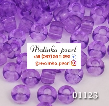 Бісер фіолетовий, кристальний