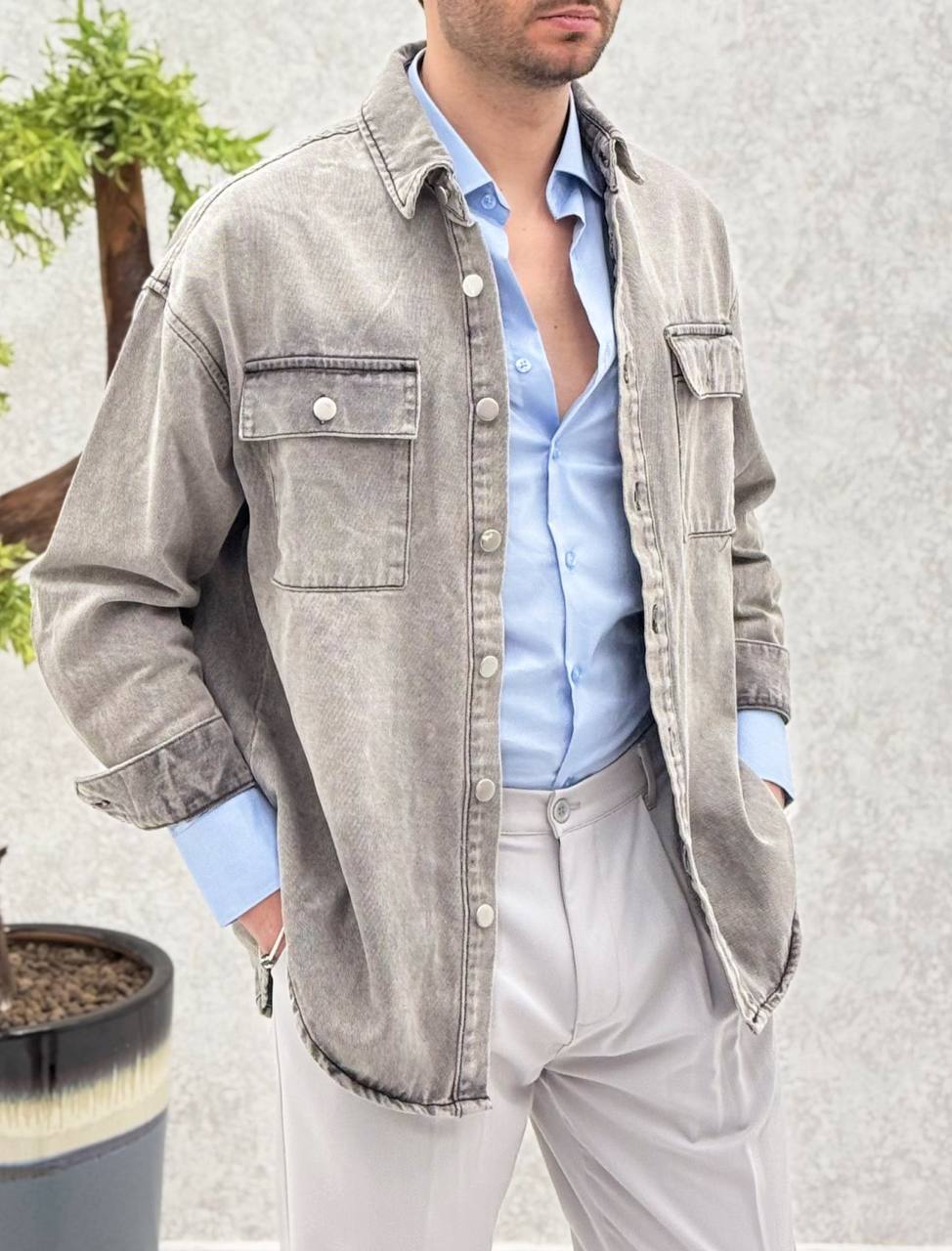 Чоловіча джинсова сорочка