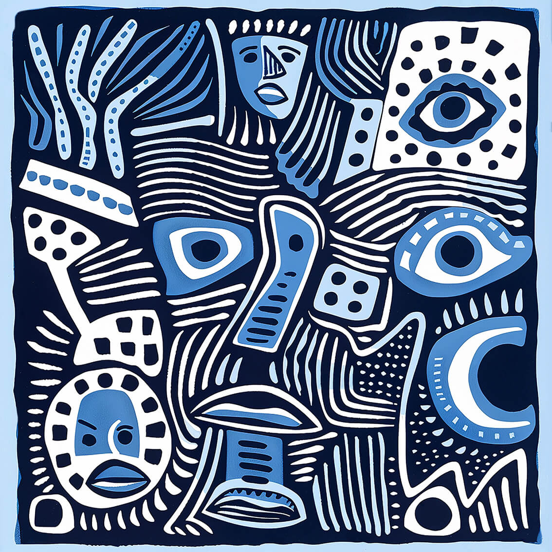 Abstraction XXXII, 100x100 cm, original acrylic painting on canvas