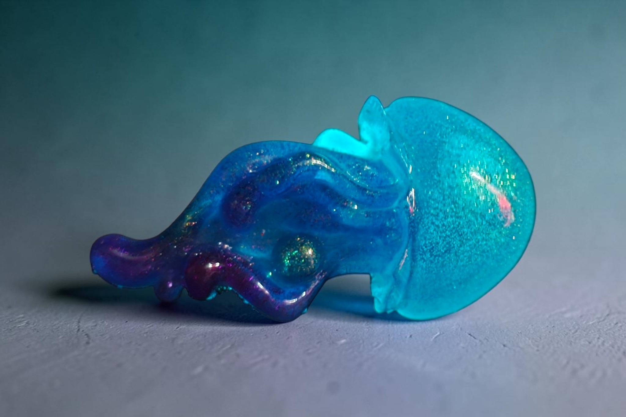 Glowing Jellyfish Brooch Pin