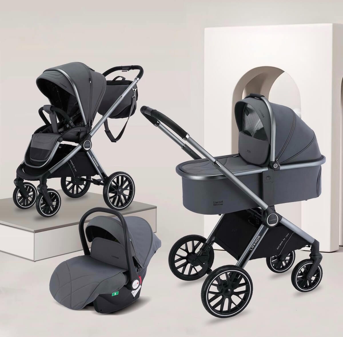 Коляска POTÉ LUXMOM сіра