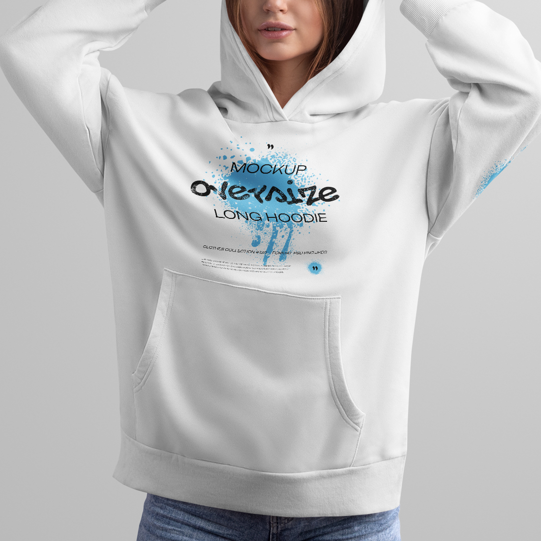 Mockups Oversize Long Hoodie vol.03