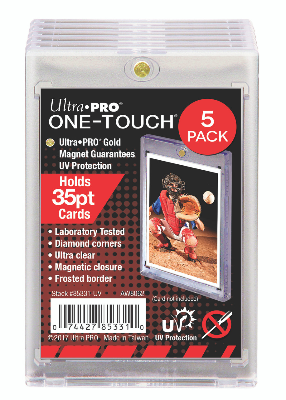 One Touch UV Card Holder Magnetic 35pt - 5 Count Pack
