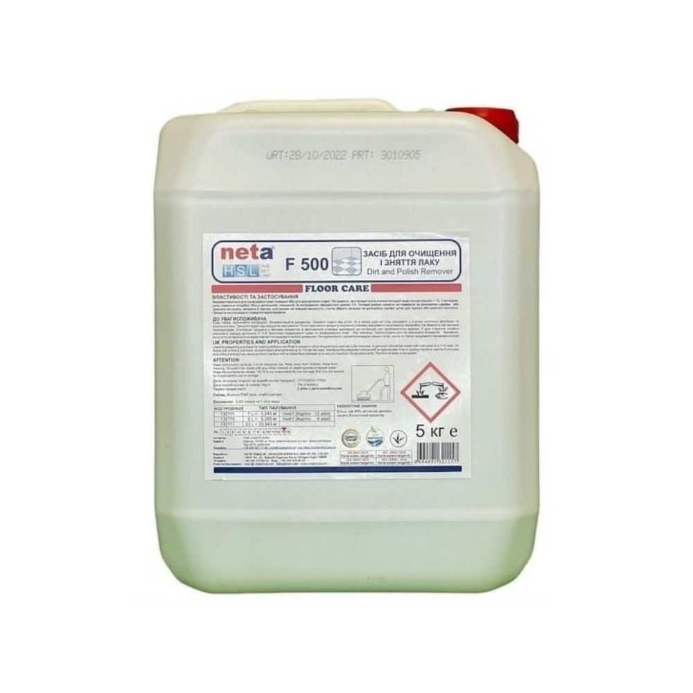 Концентрат 1:4 для генерального миття підлоги ОПТОМ (машин./руч.), F 500, Neta, 5л