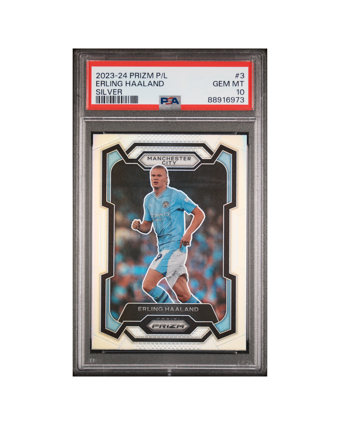 2023-24 PANINI PRIZM PREMIER LEAGUE #3 ERLING HAALAND SILVER PRIZM
