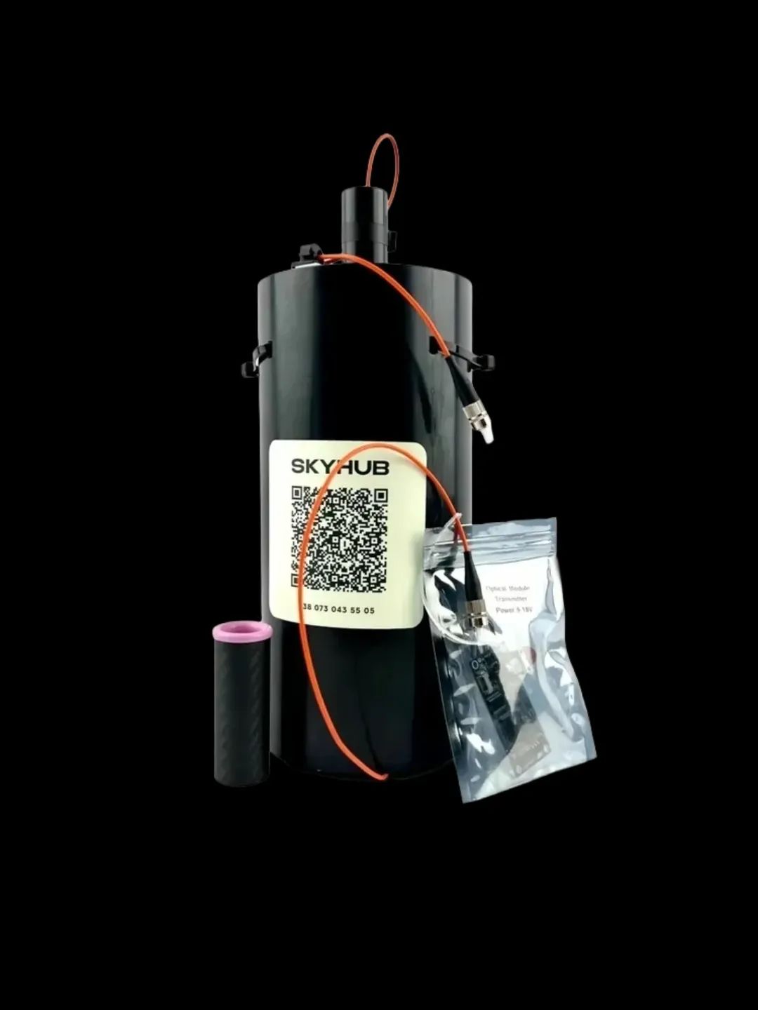 Модуль з оптоволокном 5КМ для FPV Warmax від українського бренду "SkyHub".