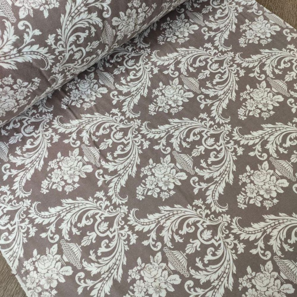 Тканина фланель-Марсель(коричневий фон)