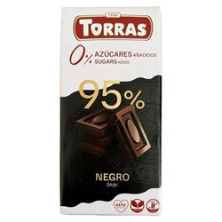 Шоколад чорний Torras 95%. 75г Без цукру та глютену.