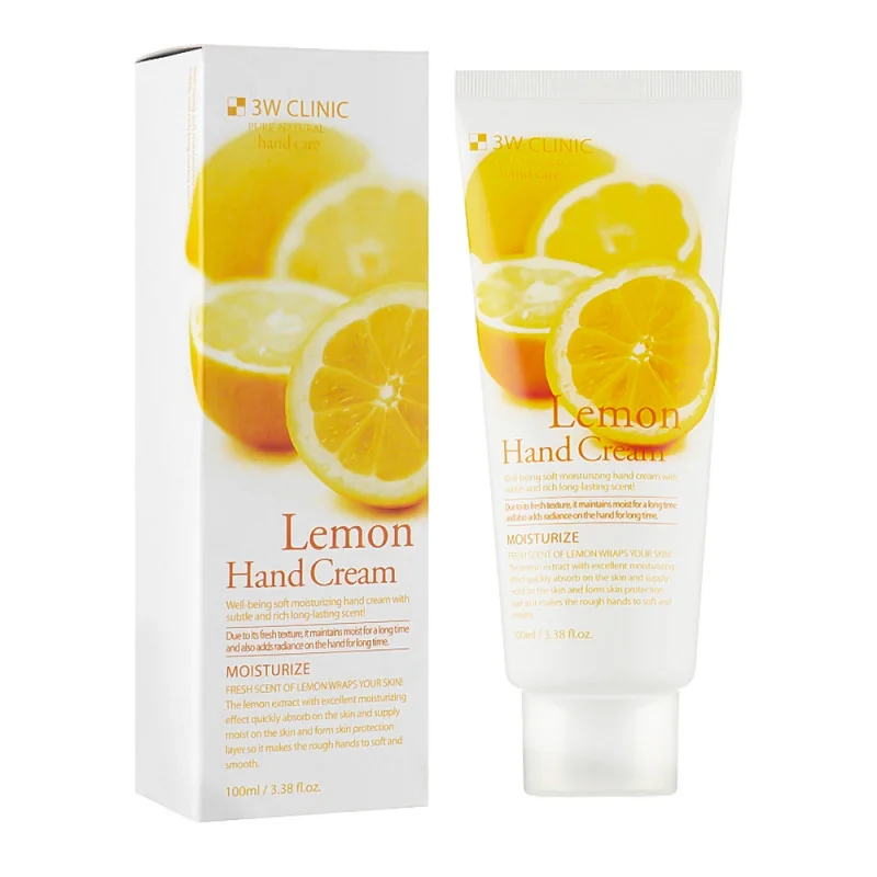 Крем для рук зволожувальний з екстрактом лимона 3W Clinic Lemon Hand Cream