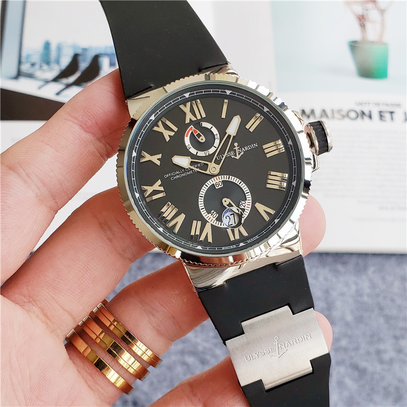 Ulysse Nardin Marine Chronometer features an 18k silver/gold