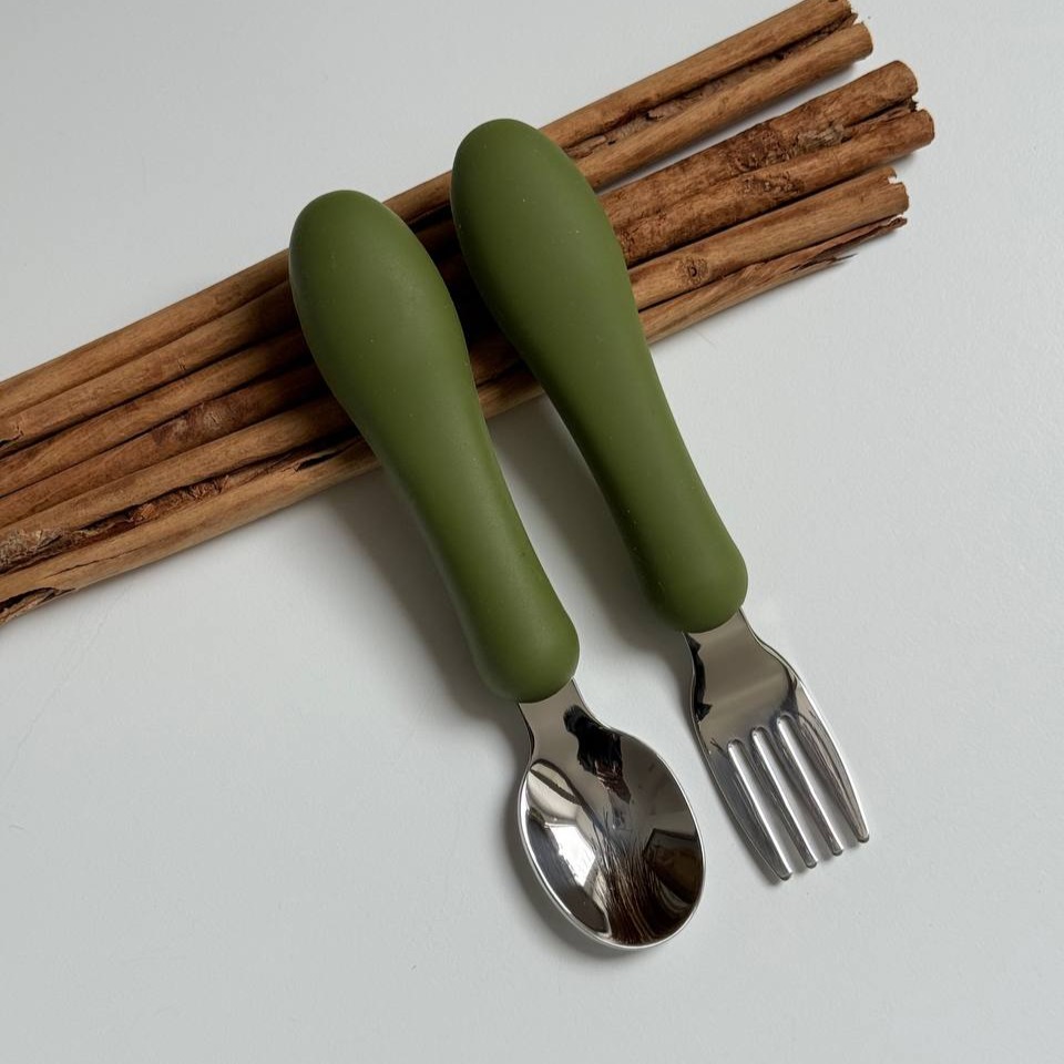 Прибори металеві "Довгі" Зелені (army green)