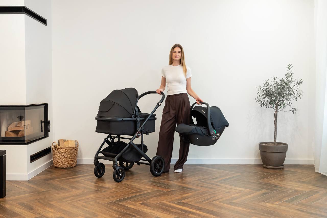 КОЛЯСКА ТРАНСФОРМЕР 2В1 NINOS AVE BLACK